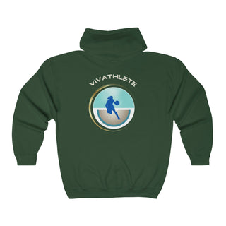 Full Zip Hooded Sweatshirt-Basketball